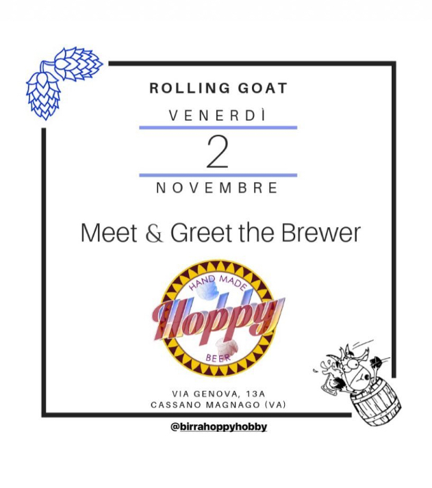 Meet & Greet the Brewer: Hoppy Hobby al Rolling Goat
